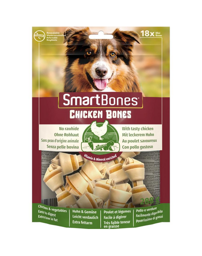 SmartBones Chicken mini Recompense pentru caini adulti 18 buc.