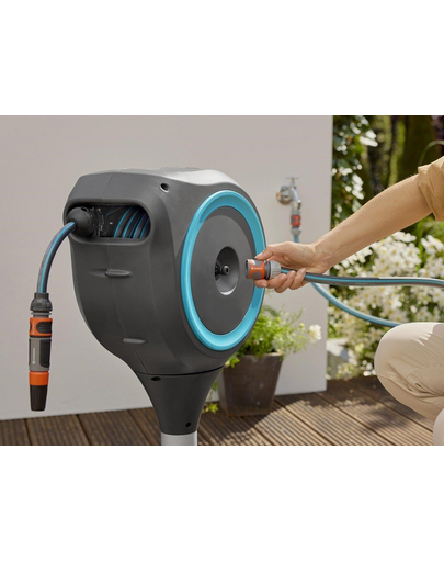 GARDENA Tambur furtun terasa RollUp M, furtun 20 m, cu infasurare automata