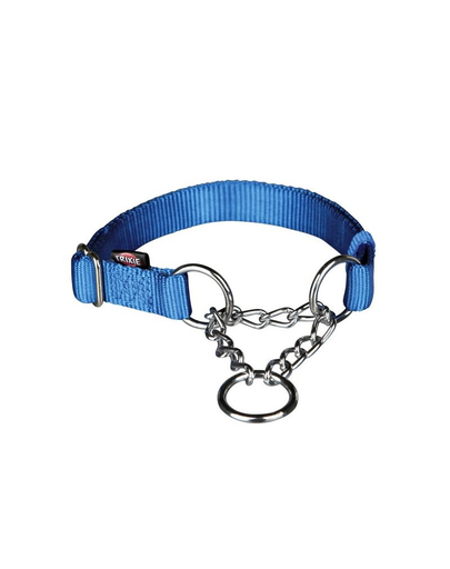 TRIXIE Zgardă strangulantă bandă 35 - 50 cm / 20 mm albastru