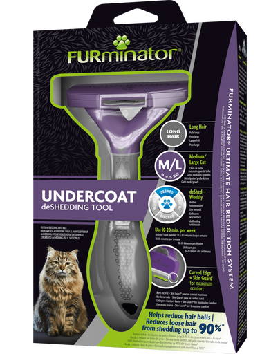 FURMINATOR Undercoat deShedding pentru pisici cu parul lung M/L