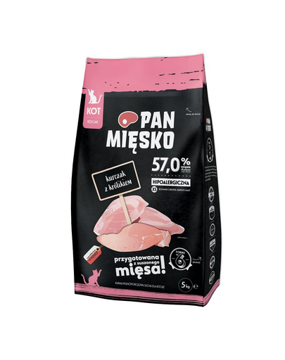 PAN MIĘSKO hrana uscata pentru pisoi XS 5 kg, cu pui si iepure