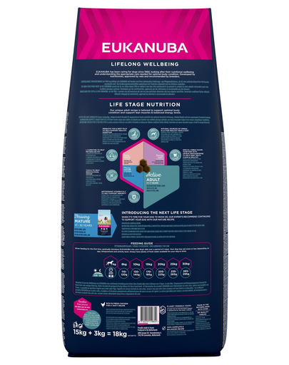 EUKANUBA Adult Medium Breed Hrana uscata pentru caini adulti de talie medie, cu pui si curcan 18 kg