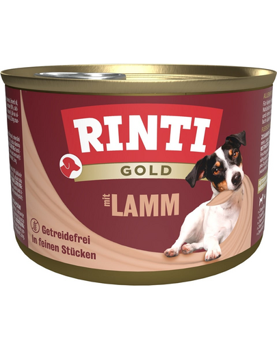 RINTI Gold Lamb Mini miel conserva hrana caine 185 g