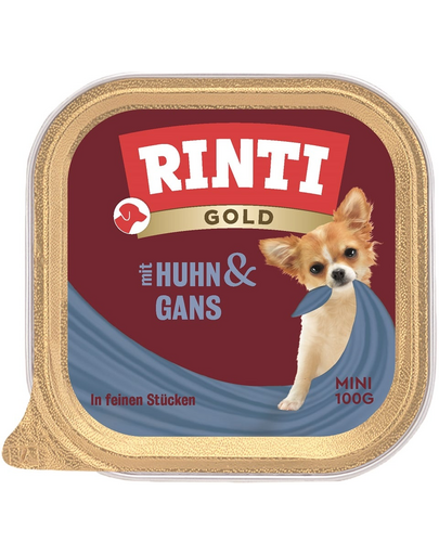 RINTI Gold Chicken&Goose Mini pui si gasca conserva hrana umeda pentru caine 100 g