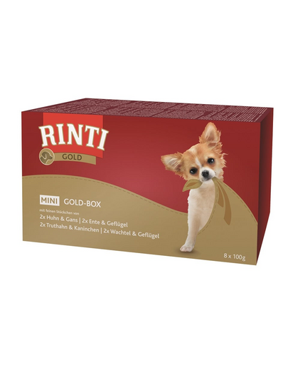 RINTI Gold Multibox Mini tavi hrana pentru caini rase mici 8x100g