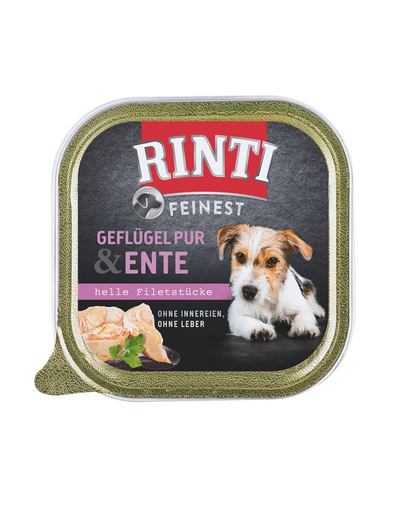 RINTI Feinest Poultry Pure&Duck hrana caini pasare si rata 150 g