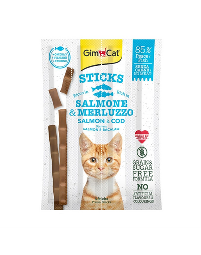 GIMCAT Sticks Salmon&Trout 4buc. batoane pisici, cu somon si pastrav