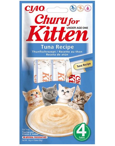 INABA Kitten Tuna 4x14 g recompensa cu ton pentru pisoi