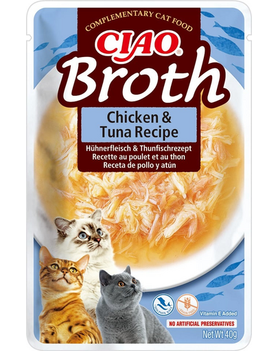 INABA CIAO Broth pui si ton supa pentru pisici 40g