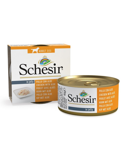 SCHESIR Mancare umeda caini, File de pui cu aloe in aspic 150 g