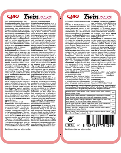 INABA Twin plic ton cu pui in supa pentru pisici 2x40 g