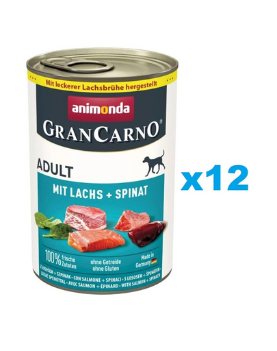 ANIMONDA GranCarno Adult somon si spanac hrana caini 12x400g