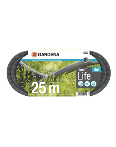 GARDENA Kit de 25 m de furtun textil Liano Life