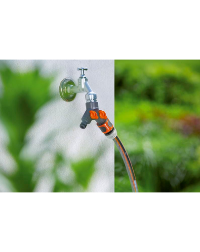 Supapa dubla GARDENA OGS cu filet de 1" si adaptor de 3/4"