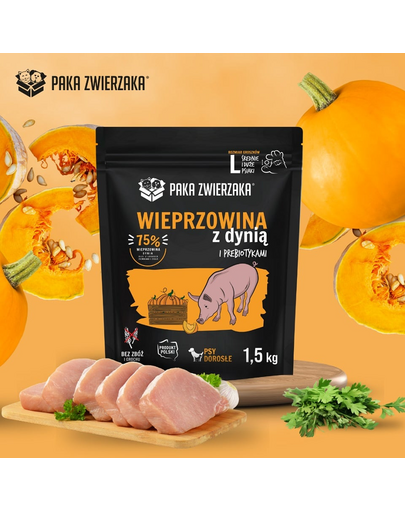 PAKA ZWIERZAKA Seventh Heaven hrana uscata caini, porc si dovleac L 1,5 kg