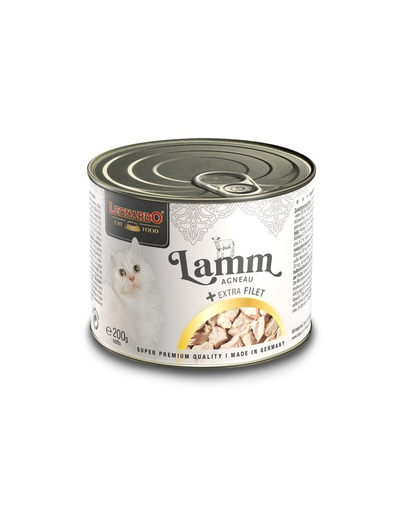 LEONARDO conserve cu miel pentru pisici 6x200 g