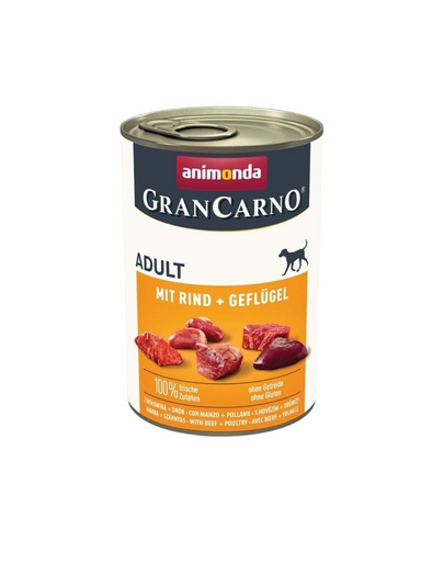 ANIMONDA GranCarno Adult with Beef&Poultry 400 g vita si pasare, hrana caini adulti