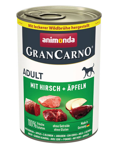 ANIMONDA GranCarno Adult Conserve caine, cu vanat si mere 12x400 g