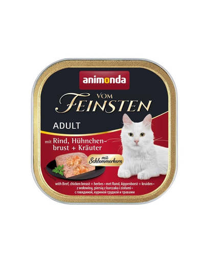 ANIMONDA Vom Feinsten Adult Vită, Piept de Pui și Ierburi 100g