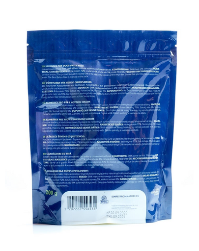 SIMPLY FROM NATURE Carnaciori pentru caini, cu vita 200 g