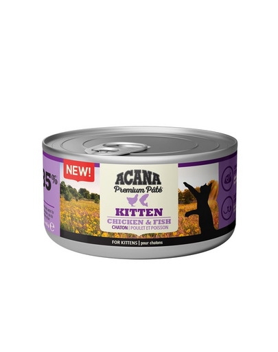 ACANA Premium Pate Kitten Chicken & Fish 8 x 85 g hrana pisoi, pate pui si peste