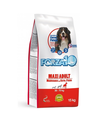 FORZA10 Maxi Maintenance hrana uscata caini adulti de rase mari, cu cerb si cartofi 15 kg