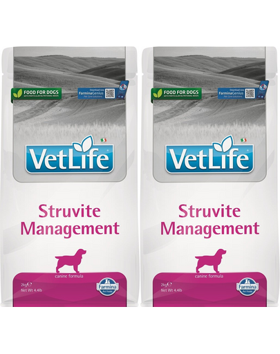 FARMINA Vet Life Dog Struvite Management Canine 2 x 2 kg Hrana caine cu probleme ale tractului urinar inferior