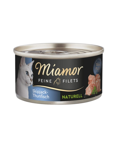 MIAMOR Feine Filets Naturell Skipjack Tuna 80g ton Skipjack in sos propriu, hrana pisica