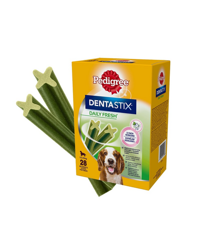 PEDIGREE DentaStix Daily Fresh recompense caini de talie medie, cu pui 4x180g