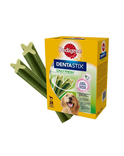 PEDIGREE DentaStix Daily Fresh 4x270g batoane de ros pentru caini de talie mare, cu ceai verde