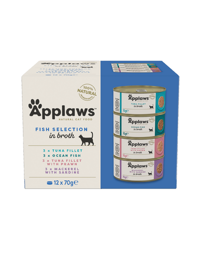 APPLAWS Cat Multipack Fish Collection hrană umedă pentru pisici 12 x 70g