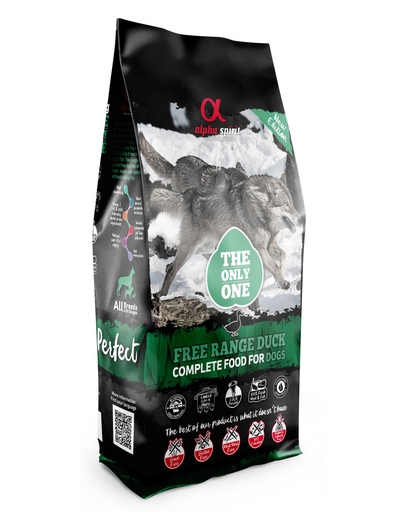 ALPHA SPIRIT Hrana uscata caini, cu rata Free range duck 12 kg