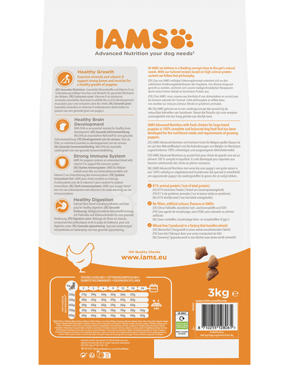 IAMS ProActive Health Puppy & Junior Large Breed cu pui 3 kg