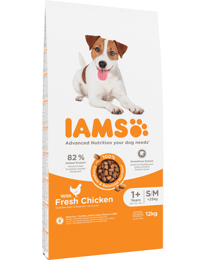 IAMS ProActive Health Adult Small & Medium Breed Chicken 12 kg hrana caine