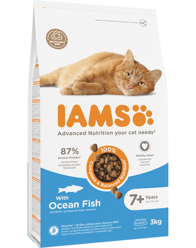 IAMS For Vitality Cat Senior Ocean Fish hrana uscata pisici senior, peste oceanic 3 kg