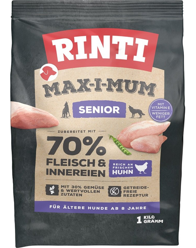 RINTI MAX-I-MUM Senior Chicken hrana uscata cu pui 1 kg caini seniori