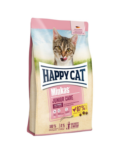 HAPPY CAT Minkas Junior Care, hrana uscata pentru pisoi, cu pui, 10 kg
