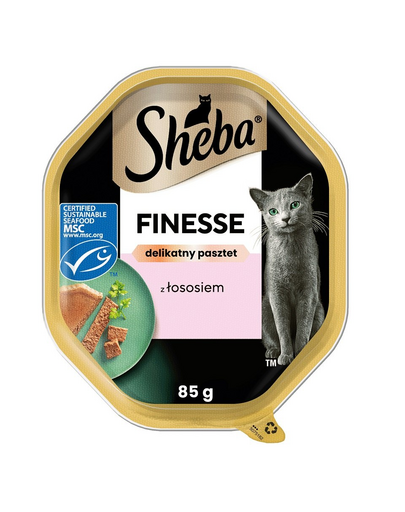 SHEBA Finesse pate cu somon 85 g hrana pentru pisici