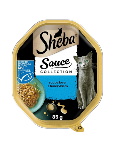 SHEBA Sauce Collection ton in sos 85 g tava pentru pisica