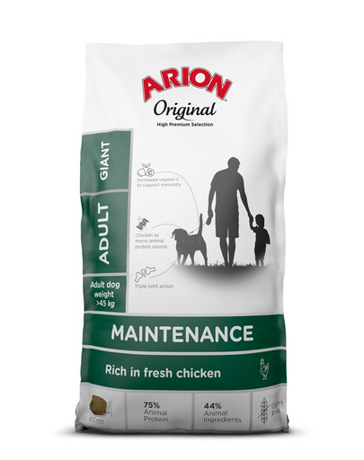 ARION Original Maintenance Adult Giant Chicken Rice 12 kg rase gigant de caini, hrana cu pui