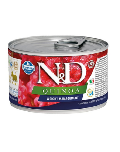 FARMINA N&D Quinoa Dog Weight Management 140 g Hrana umeda pentru caini, pentru controlul greutatii