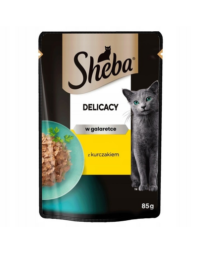 SHEBA Delicacy in jelly 85g bucati de pui in gelatina pentru pisici