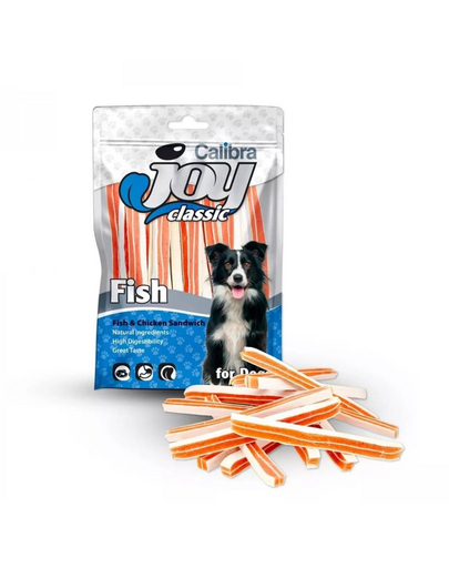 CALIBRA Dog Joy Classic Fish&Chicken Sandwich 80 g sandvisuri pentru caini cu pui si peste