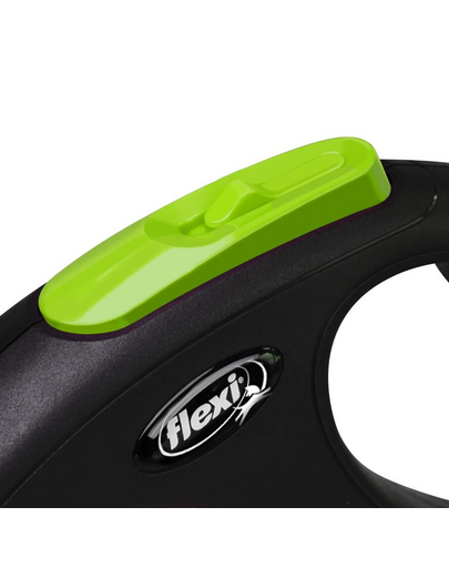 FLEXI New Neon lesa automata pentru caini, verde, marimea S, 5 m