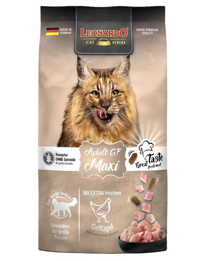 LEONARDO Adult Maxi GF hrana uscata pisici adulte rase mari, cu pui 0,3 kg
