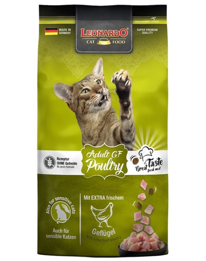 LEONARDO Adult Poultry GF hrana uscata pisici adulte, cu pasare 1,8 kg