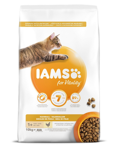 IAMS For Vitality Hrana uscata pentru pisici seniori/castrate Mix de arome 100g
