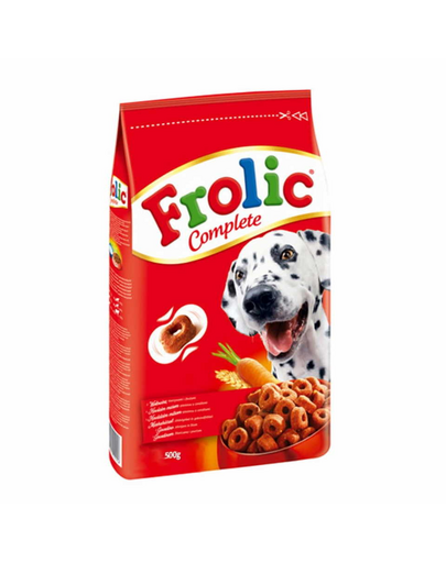 FROLIC Hrană uscată cu carne de vită, legume și cereale 0.5 kg x16
