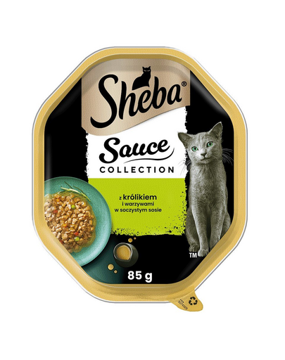 SHEBA Sauce Speciale 85g hrana umeda pentru pisica in sos, cu iepure si legume
