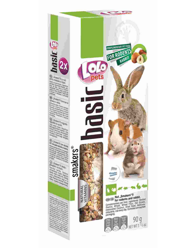 LOLO PETS Smakers pentru rozătoare și iepure nuci 90 g